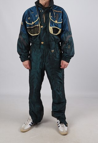 VINTAGE DESCENTE FULL SKI SUIT SNOW SPORTS M 40" (ADV)