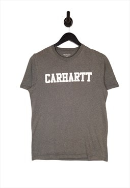 Men's Carhartt Short Sleeve College T-Shirt Grey Size Medium