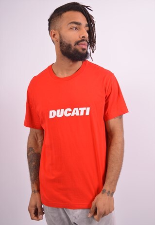 VINTAGE DUCATI T-SHIRT TOP RED
