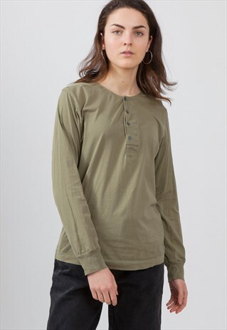 VINTAGE GREEN ACNE LONG SLEEVE TOP