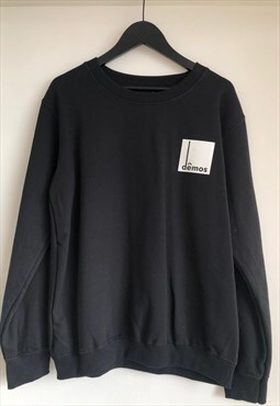 Black Logo Long Sleeve Sweatshirt Jumper Y2k
