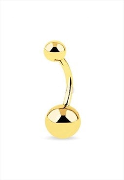 Gold Stainless Steel Classic Belly Ring