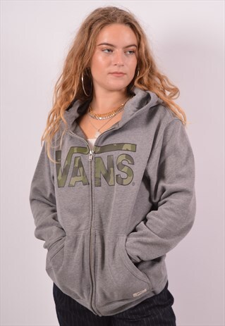 VINTAGE VANS HOODIE SWEATER GREY