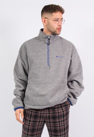 CHAMPION 1/4 ZIP REVERSIBLE FLEECE WINDBREAKER