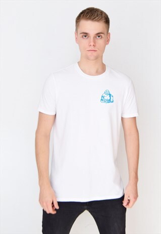 WHITE BUDDHA (BLUE) T-SHIRT