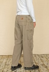 Vintage Carhartt Carpenter Trousers Mens Brown