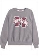 Vintage 90's Maroon & Co Sweatshirt College Grey Men's Small