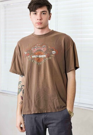 VINTAGE HARLEY DAVIDSON T-SHIRT LOGO 90S XL 8.6