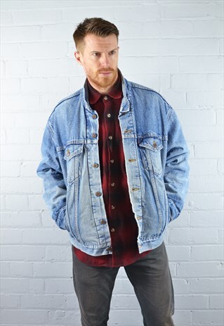 CLASSIC MID BLUE LINED DENIM JACKET