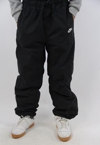 VINTAGE NIKE BLACK SOFT TRACKSUIT BOTTOMS