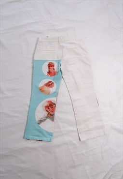 vintage y2k jpeg Astronaut Cropped Trousers