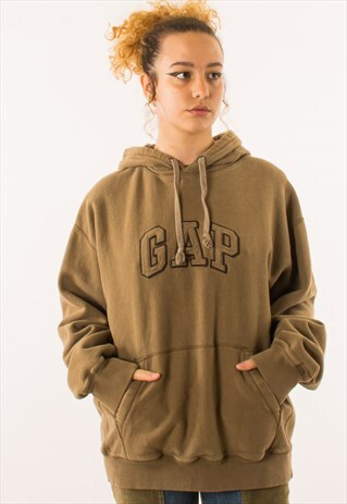 VINTAGE BROWN GAP HOODIE PULLOVER