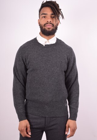ROBE DI KAPPA MENS VINTAGE JUMPER SWEATER MEDIUM GREY 90S