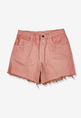 VINTAGE WRANGLER OVER-DYE RINSE DENIM SHORTS PINK W33