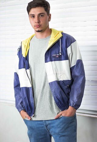 VINTAGE POLO RALPH LAUREN JACKET LOGO 90S S 14.4