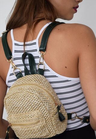 MINI STRAW BACKPACK