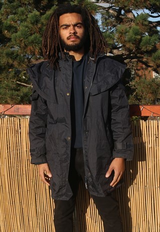 VINTAGE BLUE TRENCH COAT