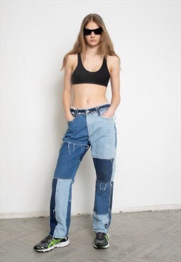 Vintage 90s Patchwork Jeans