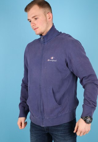 VINTAGE CHAMPION TRACK JACKET IN PURPLE NJ483