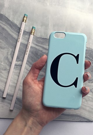 PASTEL BLUE ALPHABET PHONE CASE