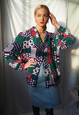 VINTAGE REVIVAL 1980'SPATTERNED SHIRT
