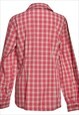 VINTAGE CHECKED RED & WHITE SHIRT - L