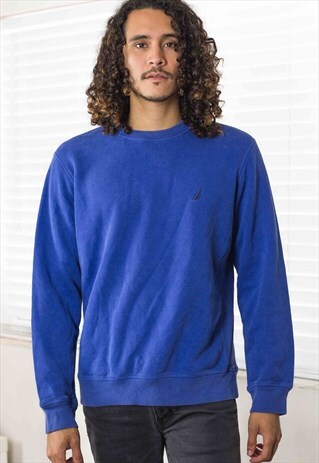 VINTAGE NAUTICA SWEATSHIRT LOGO 90S M 16.9