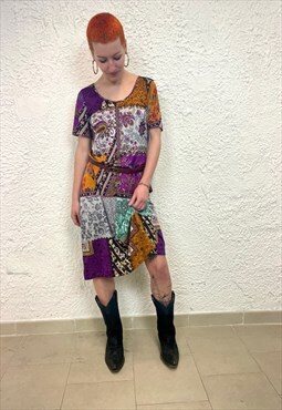 Vintage ETRO dress in typical paisley pattern