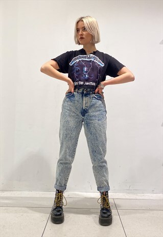 STONEWASHED HIGH WAISTED JEANS