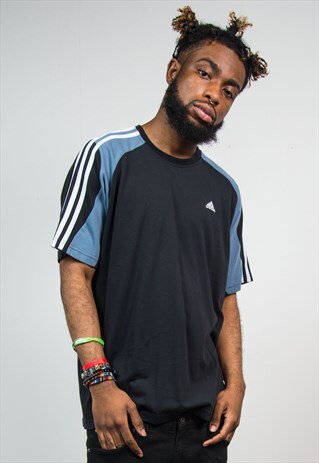 ADIDAS BLACK CREW NECK T-SHIRT