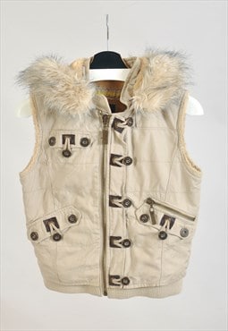 Vintage 90s faux fur vest