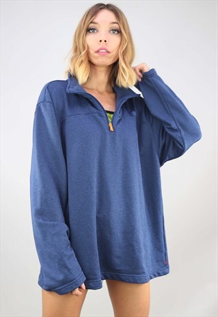VINTAGE RETRO OVERSIZED IZOD 1/4 ZIP SWEATSHIRT