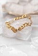 Gold Plated Curb Chain Bracelet waterproof