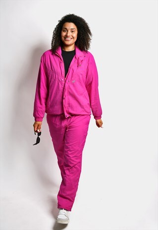 Vintage tracksuit unisex in pink Old School sport shell suit