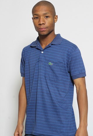 VINTAGE LACOSTE STRIPED POLO SHIRT