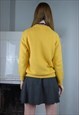 VINTAGE Y2K RAVE BAGGY SOFT PULLOVER JUMPER IN COOL YELLOW