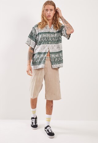 VINTAGE PATTERNED FESTIVAL SHORT SLEEVE SHIRT