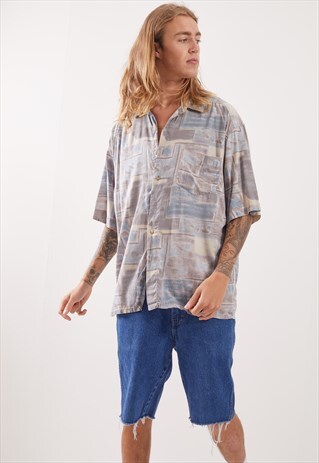 VINTAGE PATTERNED FESTIVAL SHORT SLEEVE SHIRT