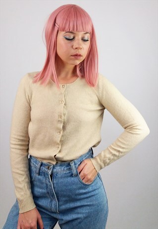 VINTAGE 90'S UCB CREAM WOOL CARDIGAN