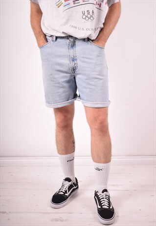 LEVI'S 550 MENS VINTAGE DENIM SHORTS W34 BLUE 90S