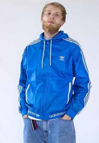 MENS ADIDAS ORIGINALS HOODED WINDBREAKER JACKET