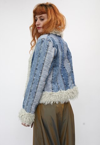 VINTAGE SHEARLING DENIM JACKET