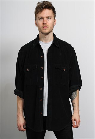 VINTAGE CORDUROY SHIRT BLACK