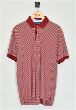 Vintage Tommy Hilfiger Polo T-Shirt Red Large