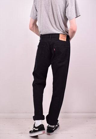 LEVI'S 501 MENS VINTAGE JEANS W32 L32 BLACK 90S