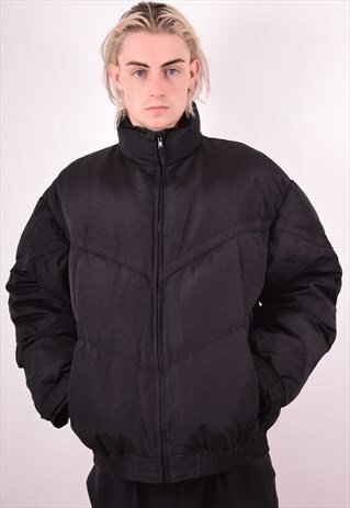 WRANGLER MENS VINTAGE PADDED JACKET XL BLACK 90S