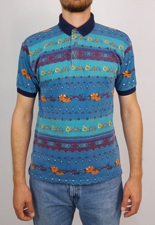 KILLTEC VINTAGE 80'S HAWAII PRINT POLO SHIRT / T-SHIRT