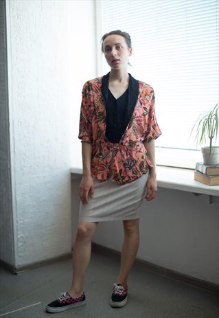 VINTAGE 80'S MULTI COLOUR PATTERNED TOP