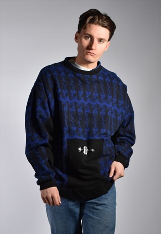 VINTAGE 90S OCEAN PACIFIC SURFWEAR ALLOVER PRINT SWEATSHIRT