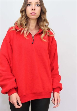 VINTAGE OVERSIZED 1/4 ZIP FLEECE
